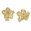 Mikimoto Plumeria Flower Akoya Culture Pearl Clip Earrings 18k Yellow Gold 19mm