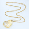 Chopard Happy Diamond Large Heart Necklace 18k Yellow Gold 3 Cable Chain $8800