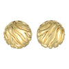 Judith Leiber Zebra Pattern 24mm Wide Clip On Earrings 18k Yellow Gold