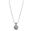 Effy Balissima Large Disc Diamond Toggle Wheat Chain Necklace Pendant 18k Silver