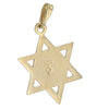 Star Of David Bracelet Charm Blue Enamel Jewish Inscriptions 14k Yellow Gold 0.9