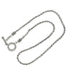 Effy Balissima Large Disc Diamond Toggle Wheat Chain Necklace Pendant 18k Silver
