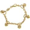 Chaumet Paris X Crossover Heart Charm Bracelet Elongated Cable Chain 18k Gold