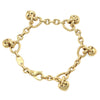 Chaumet Paris X Crossover Heart Charm Bracelet Elongated Cable Chain 18k Gold