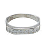 Diamond Band 14k White Gold Cushion Square Shape Vintage Art Deco Ring 0.27ct