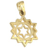 Gothic Double Star Of David Necklace Pendant 14k Yellow Gold 2.8g 16mm Wide