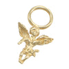 Flying Angel Dangle Bracelet Charm Solid 14k Yellow Gold 1g