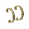 Womens Huggie Half Hoop Earrings 14k Yellow Gold Vintage Estate Comfortable