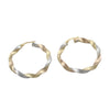 Womens Rolled Gold Hoop Earrings 14k Multi-tone Vintage Estate Comfortable