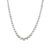 12.5CTW Round Diamond Tennis Graduated Necklace 14k White Gold G/SI1 16" 3.7mm