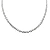 5.5CTW Diamond Tennis Necklace 14k White Gold Ballbead Chain Link 3.5mm Wide 16"