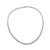 5.5CTW Diamond Tennis Necklace 14k White Gold Ballbead Chain Link 3.5mm Wide 16"