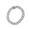 6.60CTW Diamond Pave Wide Bracelet 14k White Gold Cuban Curb Chain Link Tennis