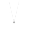 Interlock Diamond Necklace 10k White Gold Prince Of Wales Chain Weave Pendant