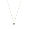 1.25CTW Princess Channel Diamond Pendant 18k Yellow Gold Boston Chain Necklace