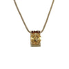 4.28CTW Citrine Spessartite Garnet Pendant 14k Gold Snake Chain Link Necklace