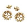 Mikimoto Akoya Pearl Diamond Day Night Halo Stud Earrings 18k Gold Sunburst wBox