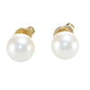 Mikimoto Akoya Pearl Diamond Day Night Halo Stud Earrings 18k Gold Sunburst wBox