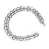 2.43CTW Diamond Circle Charm Bracelet 14k White Gold Ball Chain Link 10mm 7.00"