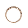 Diamond Wedding Band 14k Rose Gold Miligrain Stackable Ring 2.3mm Thin 0.07CTW