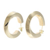 Tiffany & Co. Large Hoop Twist Huggie Earrings 14k Yellow Gold 6.5mm Wide