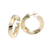 Tiffany & Co. Large Hoop Twist Huggie Earrings 14k Yellow Gold 6.5mm Wide