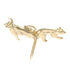 Vintage Tiffany & Co. Save The Bull and Bear Tie Pin 14k Yellow Gold -No Back