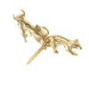 Vintage Tiffany & Co. Save The Bull and Bear Tie Pin 14k Yellow Gold -No Back