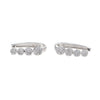 1.00CTW Diamond Flower Cluster Clip Earrings 14k White Gold Snap Closure
