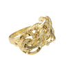 Spiral Interlocking Woven Gold Ring 14k Yellow Gold Golden Clef International