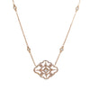 1.00CTW Diamond By The Yard Star Pendant Necklace 14k Rose Gold Cable Chain Link