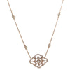 1.00CTW Diamond By The Yard Star Pendant Necklace 14k Rose Gold Cable Chain Link