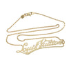 Louis Vuitton Diamond Signature ID Name Plate Necklace 18K Yellow Gold wPouch