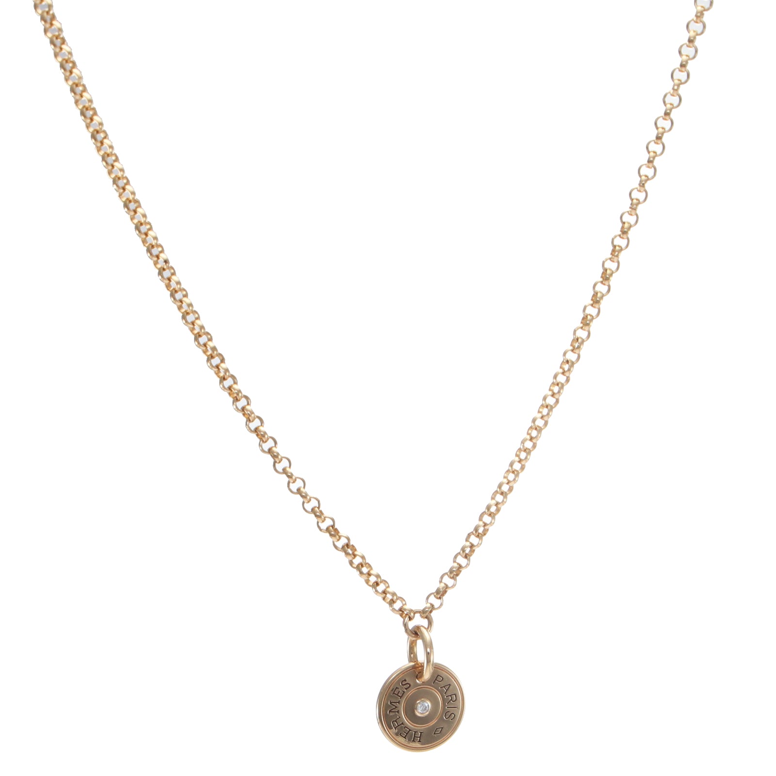 Hermès Constance Diamond 18k White Gold Pendant Necklace Hermes | TLC