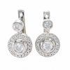 1.20CTW Gabriel & Co. Diamond Halo Clip Earrings 14k White Gold Womens Estate