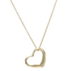 Tiffany & Co. Elsa Peretti Open Heart Pendant Chain Necklace 18k Yellow Gold