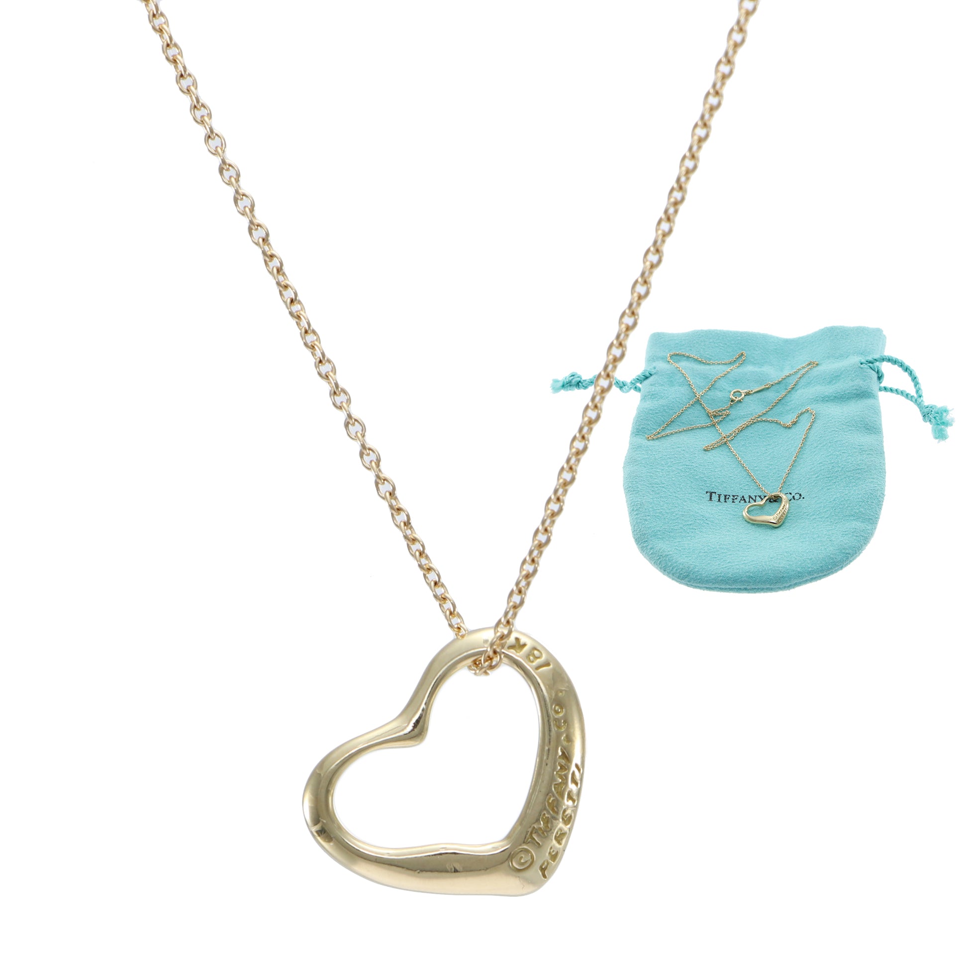 Tiffany & Co. Sterling Silver Elsa Peretti Open Heart Pendant Necklace –  RETYCHE