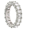 6.65ctw Emerald Diamond Eternity Wedding Band Ring Platinum G-H VS1-VS2