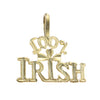 100 percent Pure Irish Bracelet Charm Solid 14k Yellow Gold 0.6g