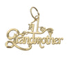 Number One 1 Grandmother Bracelet Charm Solid 14k Yellow Gold 0.4g