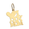 I Love You Mom Bracelet Charm Solid 14k Yellow Gold 0.5g