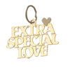 Extra Special Love Bracelet Charm Solid 14k Yellow Gold 0.5g