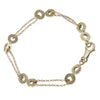 Womens Fancy Cable Ring Chain Link Bracelet 14k Yellow Gold 8mm 7.50inches 7.0g