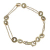 Womens Fancy Cable Ring Chain Link Bracelet 14k Yellow Gold 8mm 7.50inches 7.0g
