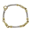 Womens Popcorn Bar Chain Link Bracelet Solid 14k White Gold 5mm 6.75" 13.9g