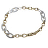 Womens Fancy Cable Chain Link Bracelet 14k Yellow Gold 7mm 7inches 7.9g