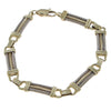 Womens Cable Fancy Scroll Chain Link Bracelet 14k Yellow Gold 7.25inches 18.3g