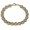 Womens Fancy Puffed Mariner Chain Link Bracelet 14k Yellow Gold 7.25inches 10.4g