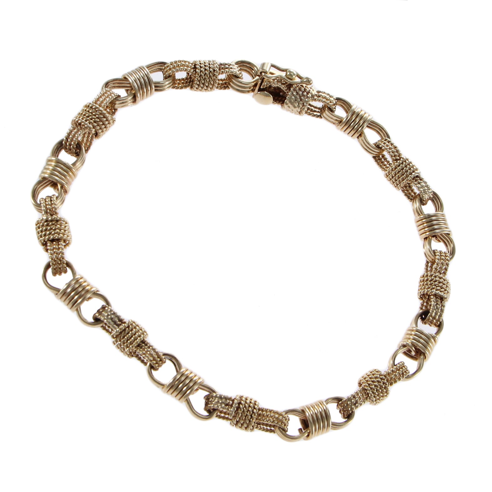 Women's Rope Chain Bracelet in 9ct Yellow Gold