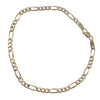 Classic Figaro Chain Link Bracelet Solid 14k Yellow Gold 4mm 7.75inches 5.3g